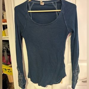 Free People Thermal - Blue, S
